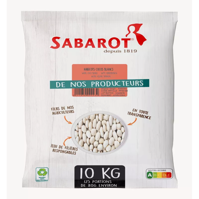 Haricot Lingot Blc Sac 10kg - SABAROT