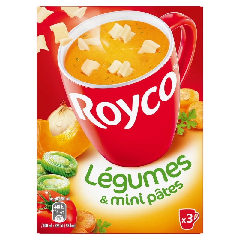 Soupe aux légumes/ mini pâtes 3x55g - ROYCO