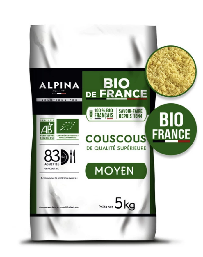 Medium Fce Organic Couscous Bag5kg - ALPINA SAVOIE