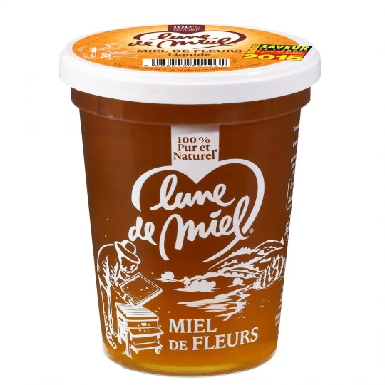 Organic Liquid Flower Honey Jar 1kg - LUNE DE MIEL