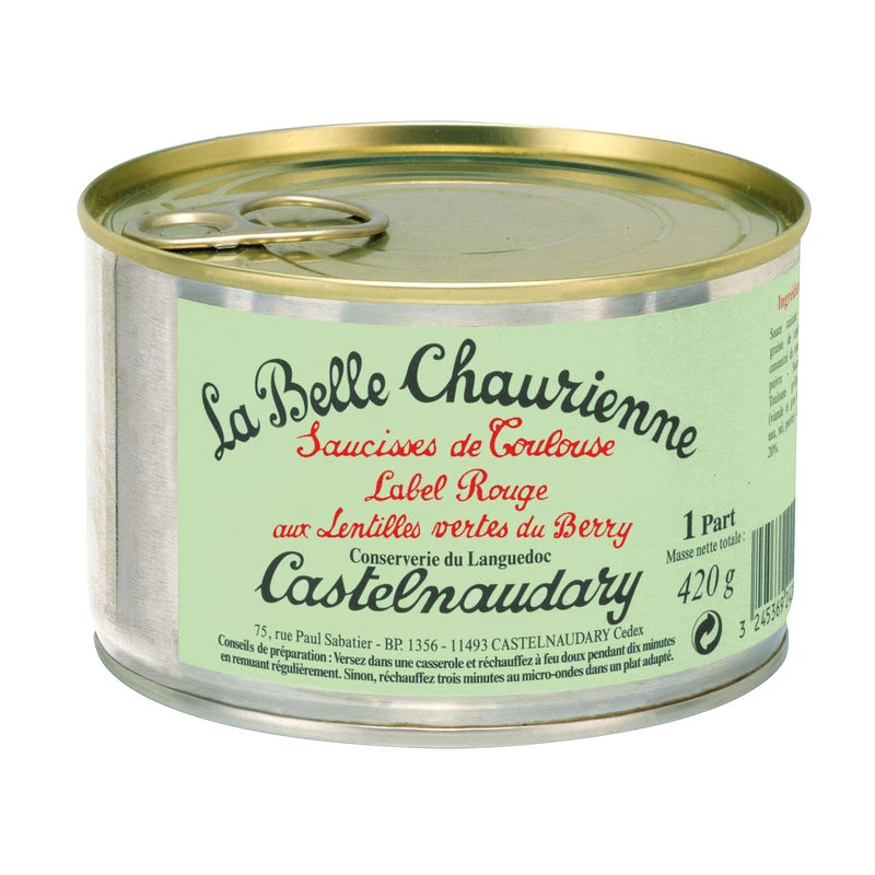 Saucisse De Toulouse  420g - LA BELLE CHAURIENNE