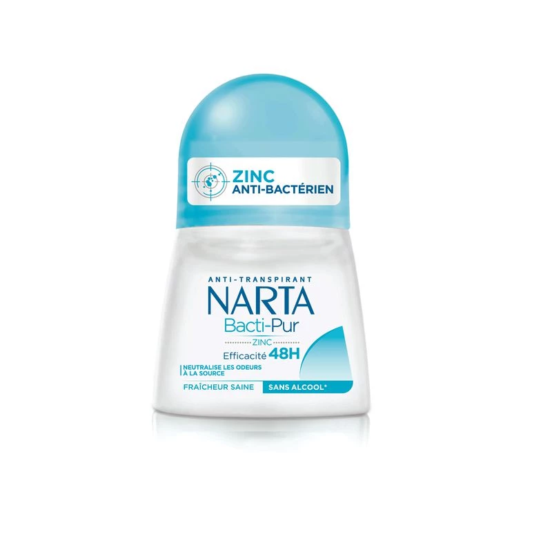 Desodorante feminino roll-on Bacti-pur 48h frescura saudável 50ml - NARTA