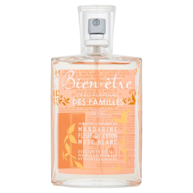 Parfum mandarine/ fleur de coton/ musc blanc eau de parfum 75ml - BIEN-ÊTRE