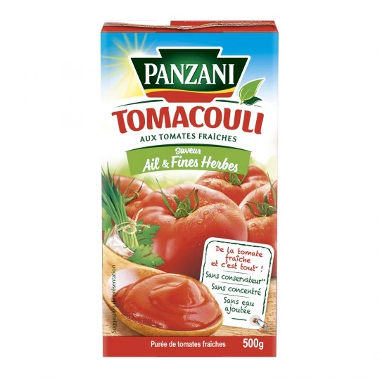 Tomacouli Ail et Fines Herbes; 500g - PANZANI