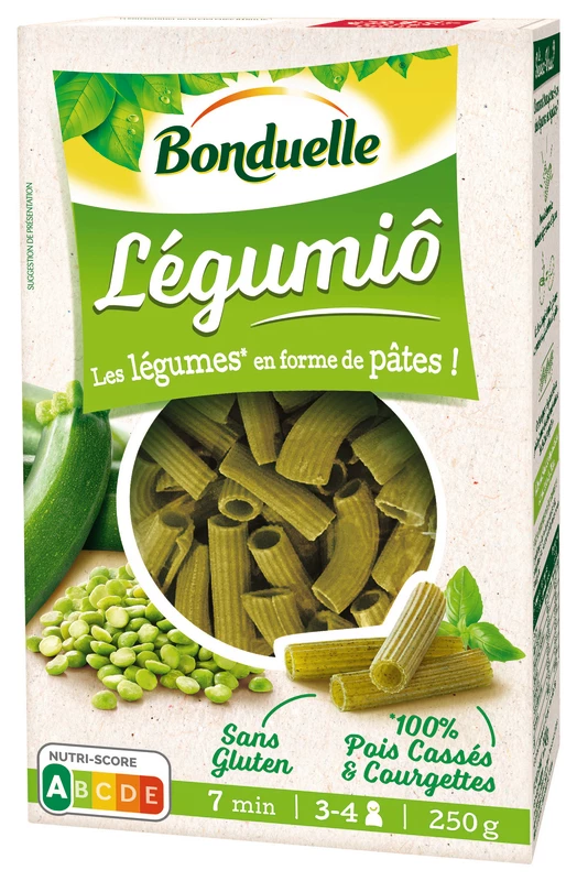 Pâtes Légumio Pois Cassés et Courgettes 250H - BONDUELLE