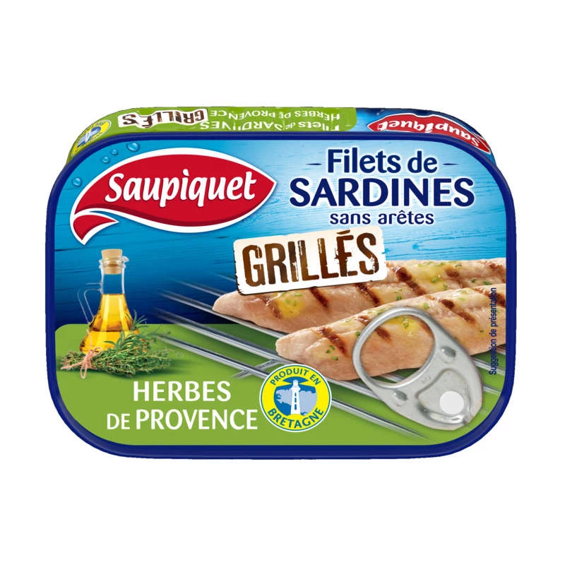Gegrillte Sardinenfilets ohne Knochen mit Kräutern der Provence, 700 g - SAUPIQUET