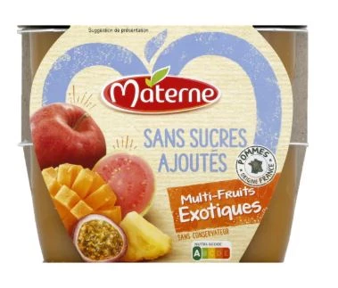 Compote Multi Fruits Exotiques 4x100g - MATERNE