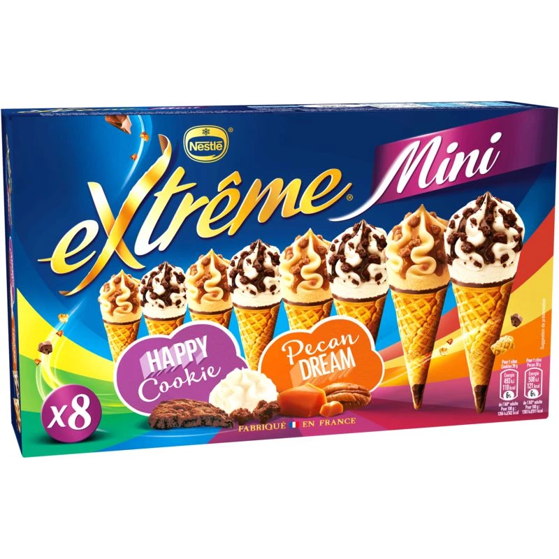 Mini glaces cookie/pécan 312g X8- NESTLE
