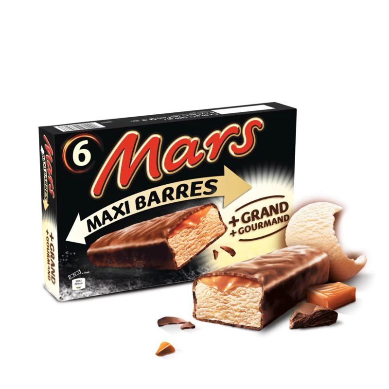 Maxi barres chocolatées glacées x6 - MARS