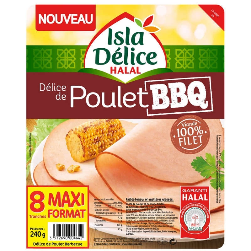 Blanc de Poulet Barbecue, 240g - ISLA DÉLICE
