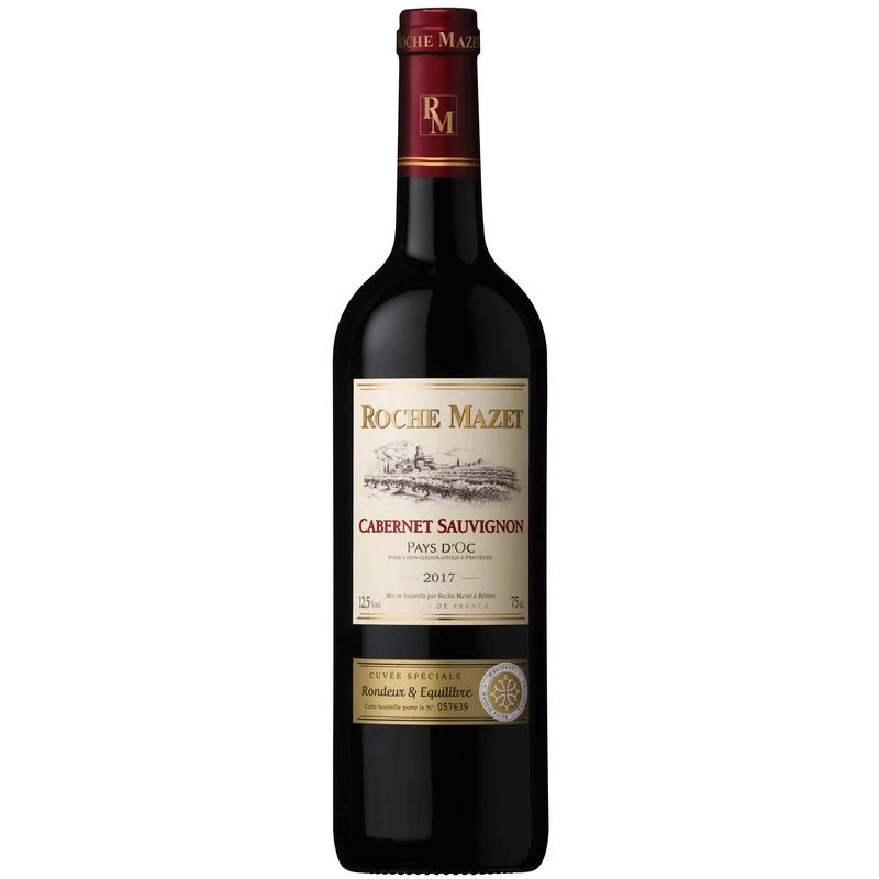 Vin Rouge IGP Pays d'Oc cabernet-sauvignon, 75cl - ROCHE MAZET