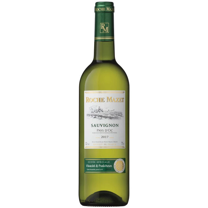 Vin Blanc IGP Pays d'Oc Sauvignon, 75cl - ROCHE MAZET