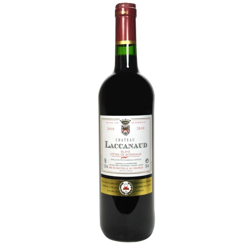 Vin Rouge Blaye Côtes de Bordeaux AOC, 12,5°, 75cl - CHÂTEAU LACCANAUD
