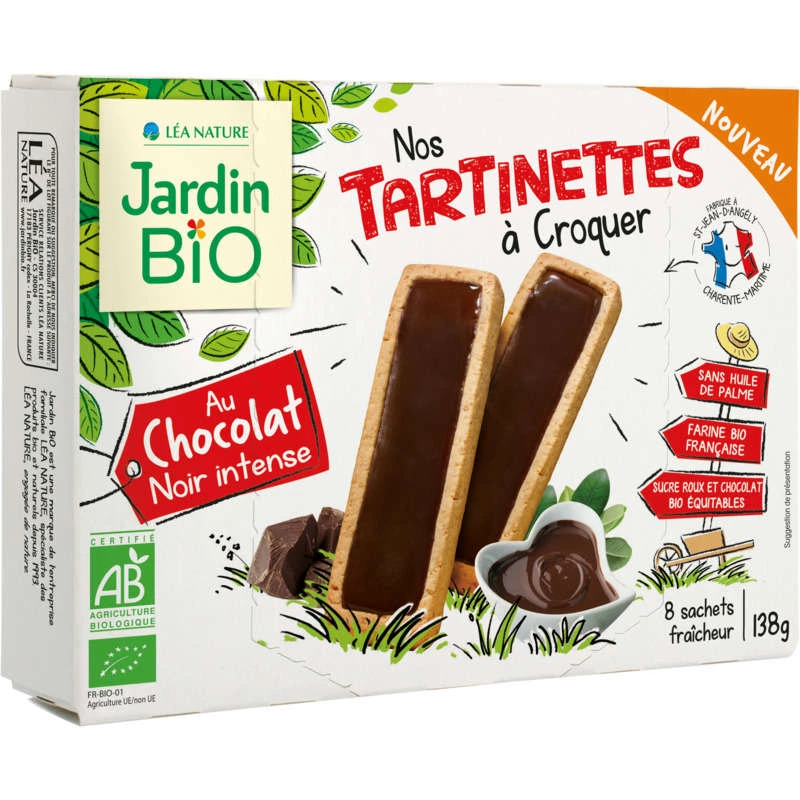 Tartinettes Chocolat Noir 138g - JARDIN BIO ETIC