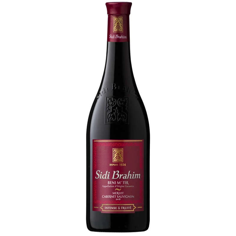 Vin Rouge Merlot Cabernet Sauvignon, 75cl - SIDI BRAHIM