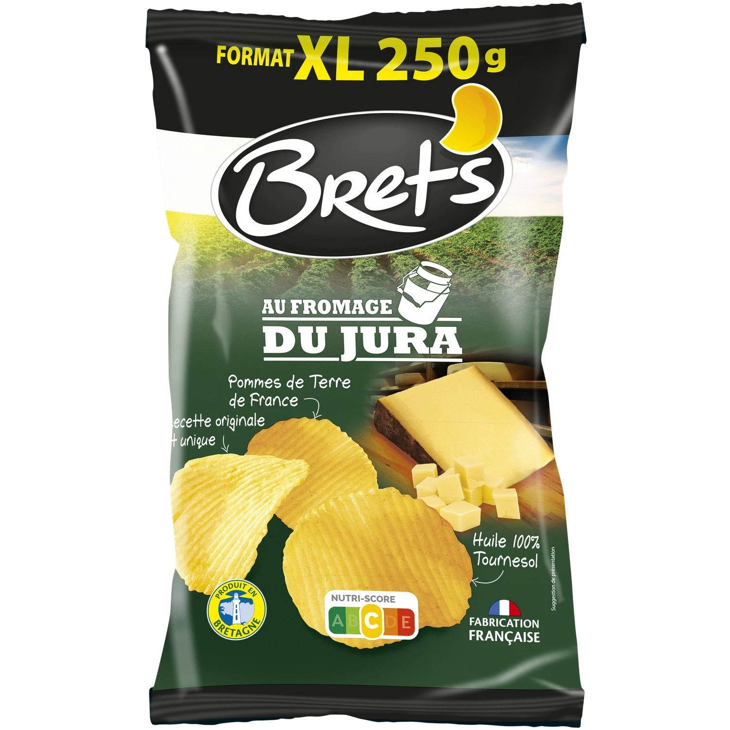 Batatas fritas de queijo Jura, 250g - BRET'S