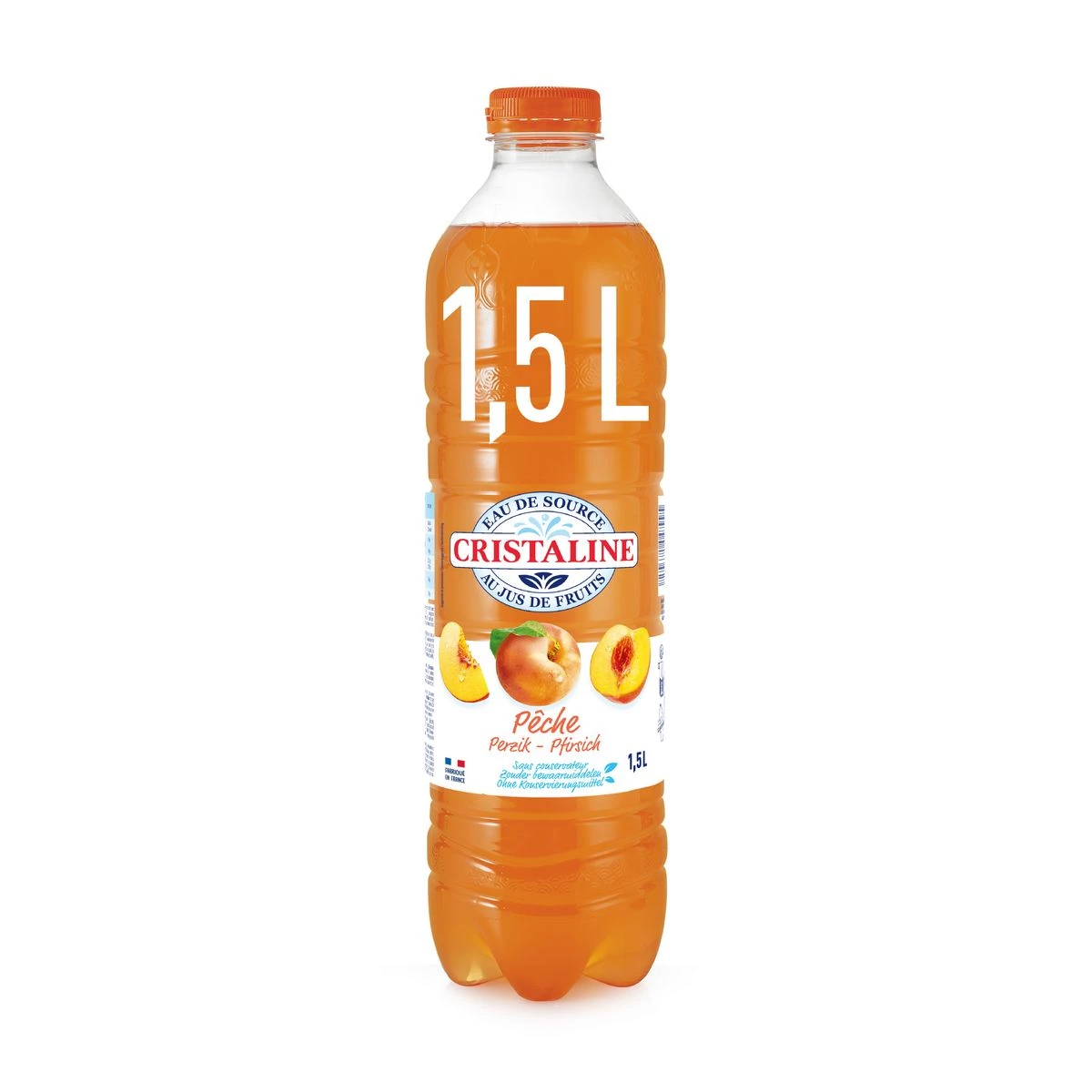 Peach Flavor Water 1.5l Fr X6 - CRISTALINE