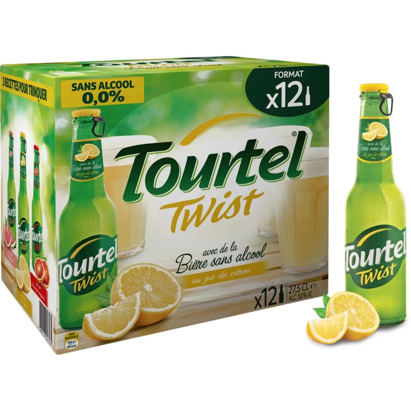 Twist Citron Bière Sans Alcool 12x27.5cl - TOURTEL
