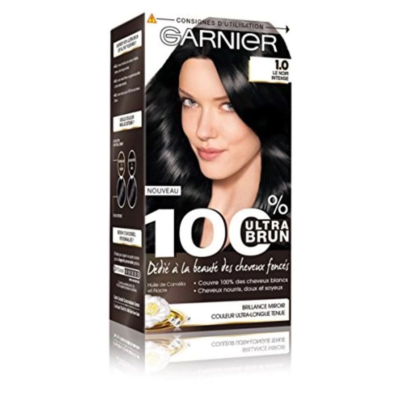Coloration cheveux permanente 1.0 le noir intense 100% COLOR - GARNIER