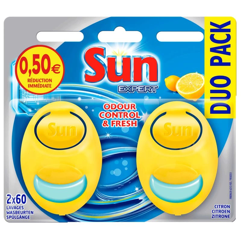 Désodorisant citron pour lave-vaisselle x2 - SUN