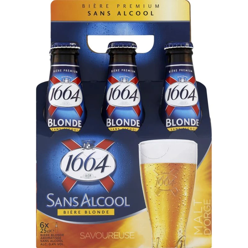 Bière Blonde Sans Alcool 6x25cl - 1664