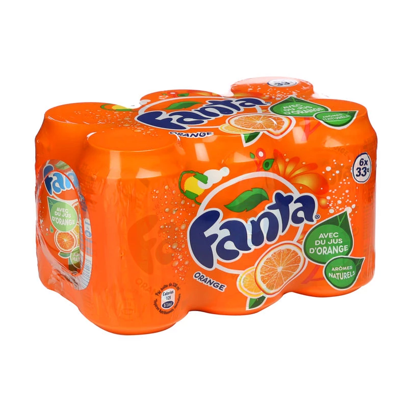 Soda orange en canette 6x33cl - FANTA