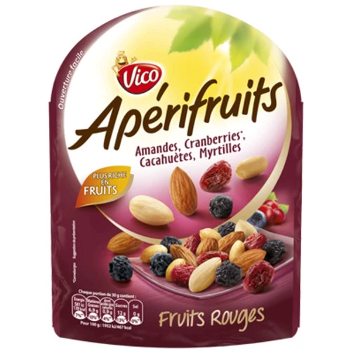 Mélange fruits rouges non salé 100g - APÉRIFRUITS