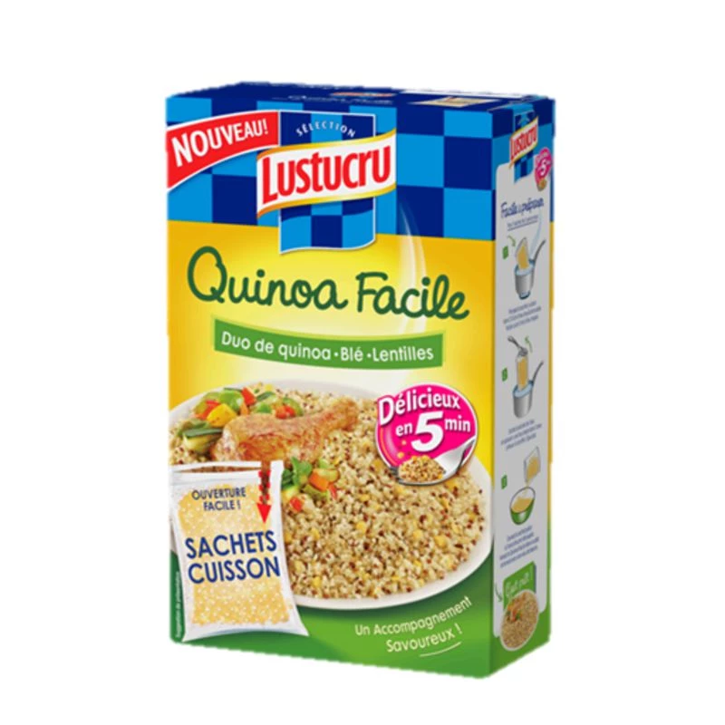 Tarwe/linzen quinoa duo 300g - LUSTUCRU