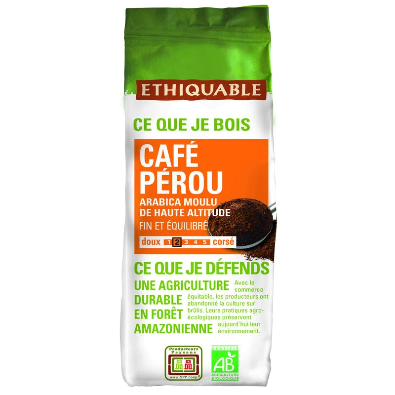 Cafe Perou Equitable Bio250g