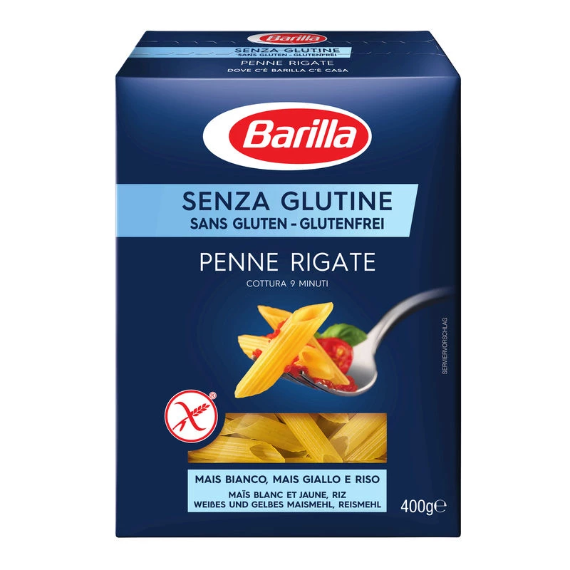 ग्लूटेन मुक्त पेनी रिगेट पास्ता, 400 ग्राम - बैरिला