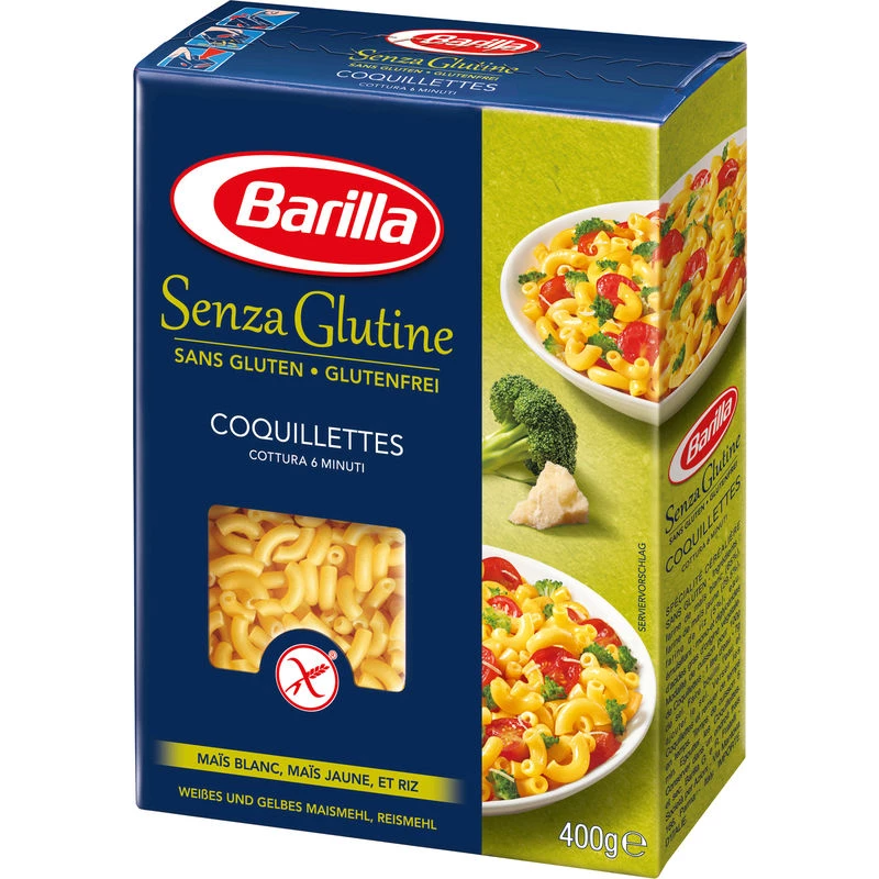 Pâtes Coquillettes Sans Gluten,  400g - BARILLA
