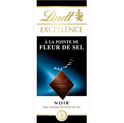 Tablette de chocolat noir à la pointe de fleur de sel excellence 100g - LINDT