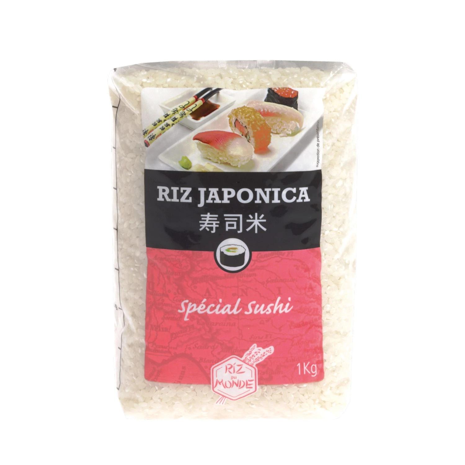 Arroz de sushi especial Japonica 1kg - ARROZ DO MUNDO