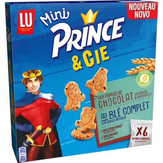 Mini Prince & cie aux pépites de chocolat & blé complet x6 147g - PRINCE
