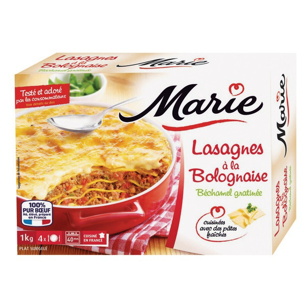 Lasagnes à la bolognaise 1kg - MARIE