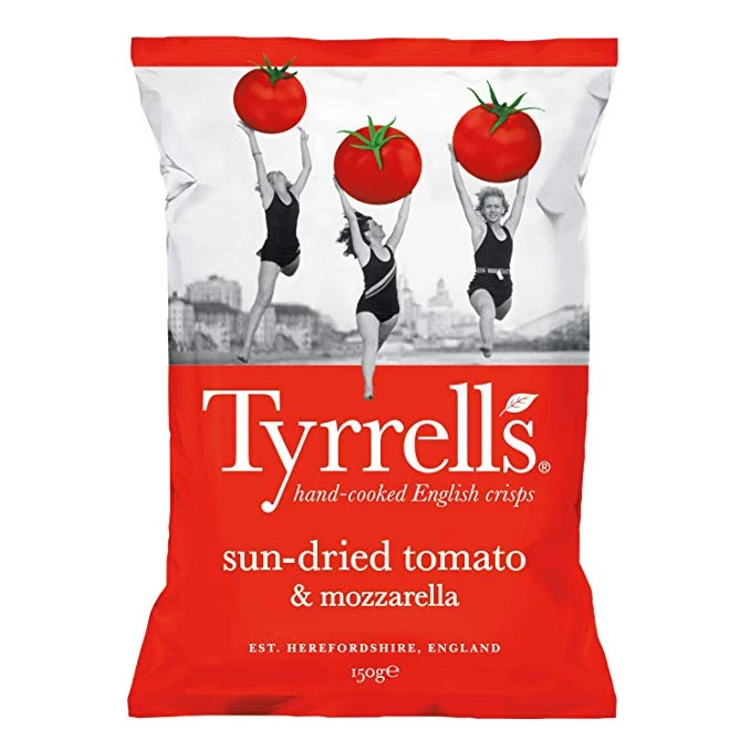 Chips tomates séchées et mozzarella 150g - TYRRELL'S