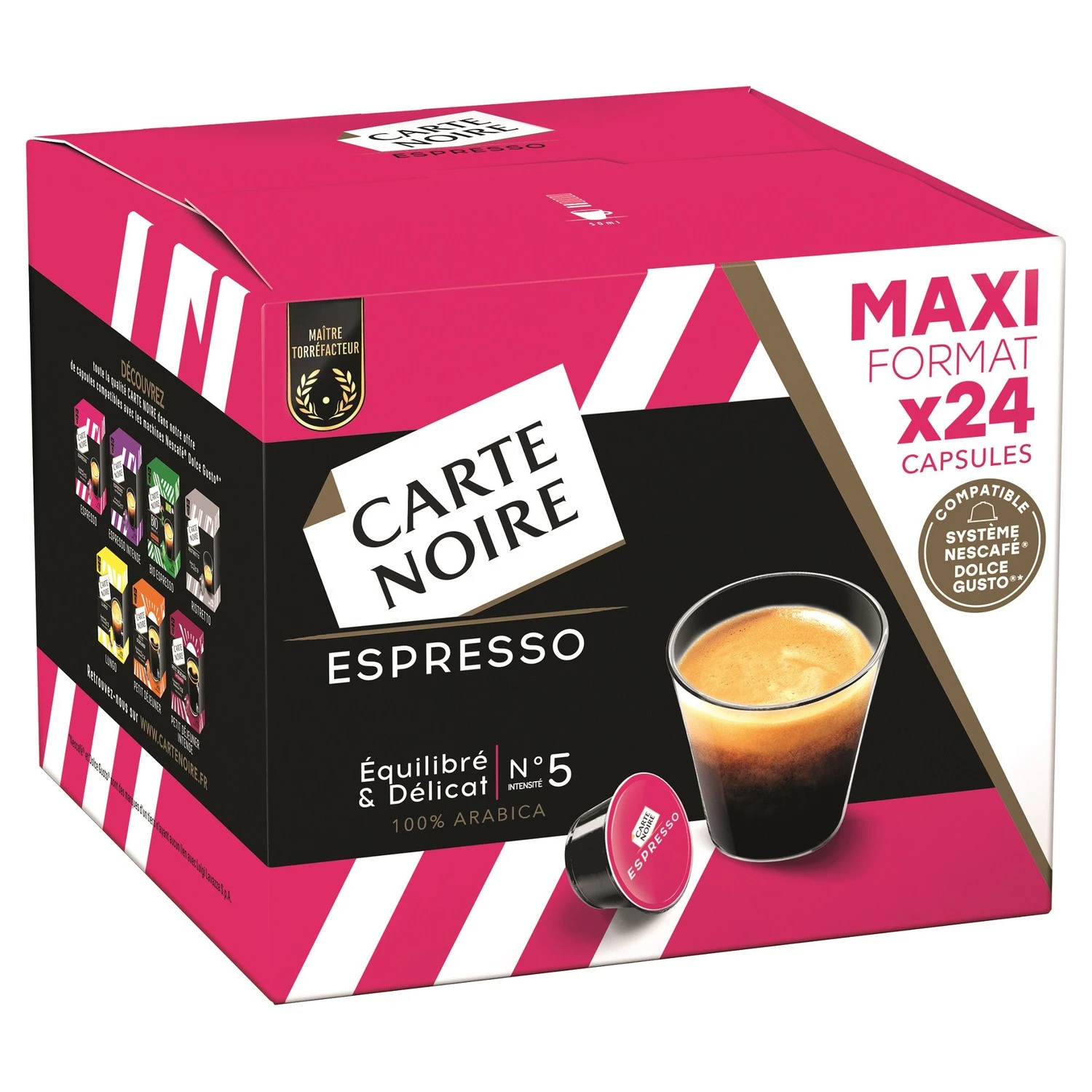 Koffiecapsules Compatibel Dolce Gusto Espresso x24 192g - ZWARTE KAART
