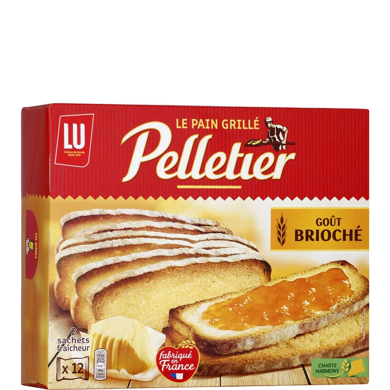 Pelletier Pain Grille Brioche, 500g - PELLETIER