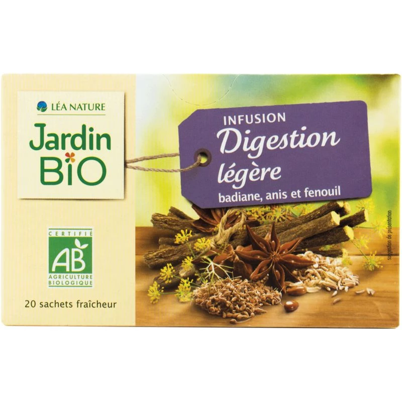 Infusion digestion légère BIO 30g - JARDIN BIO