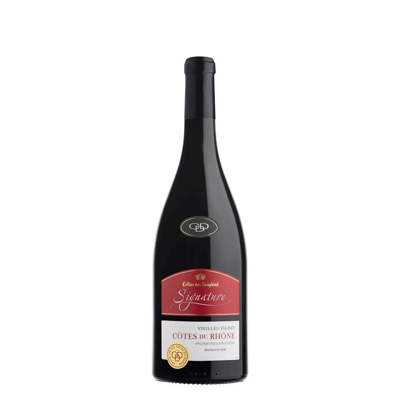 Vin rouge AOP Côtes du Rhône, 75cl - CELLIER DES DAUPHINS