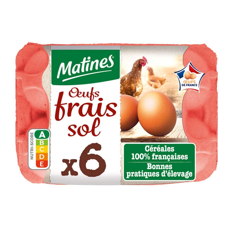 Matines Oeufsx6 Sol Moy/gros