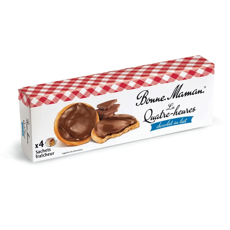 Vieruurskoekjes melkchocolade 160 - BONNE MAMAN