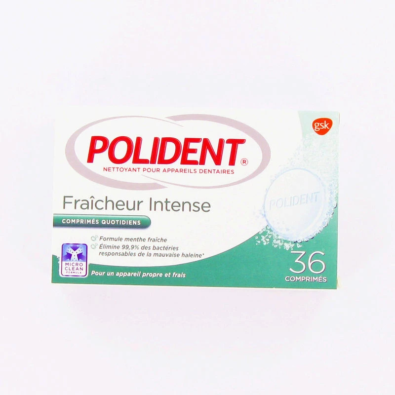 Detergente per apparecchi dentali freschezza intensa x36 - POLIDENT