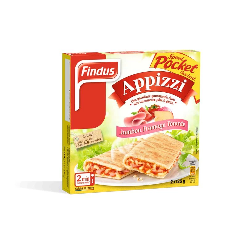 Appizzi jambon & fromage 250g - FINDUS