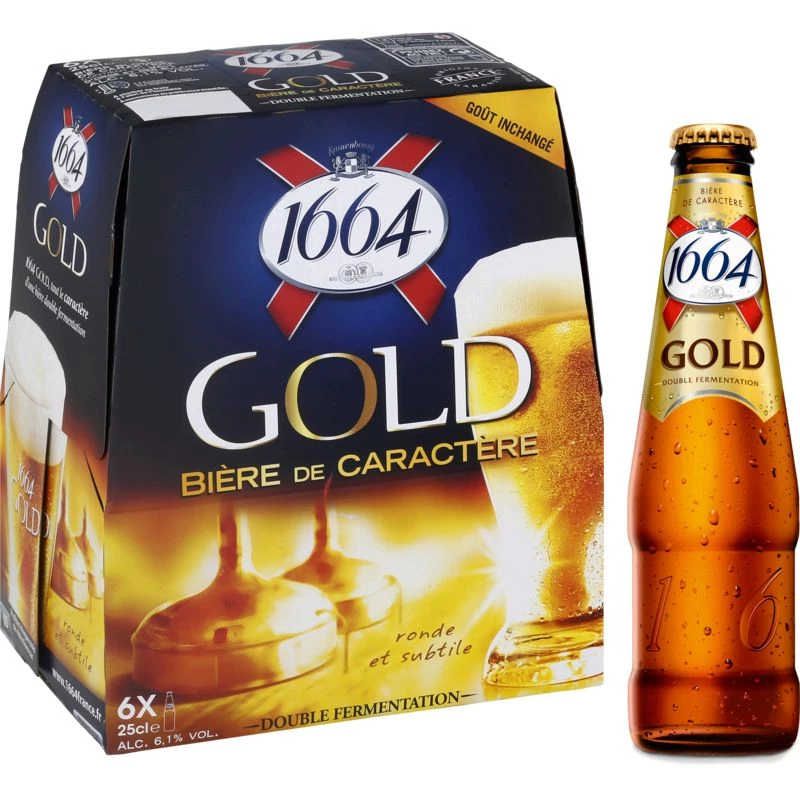 Biere Gold 1664 6d10 6x25cl