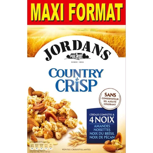 Cereal Country Crisp 4 Nueces, 850g - JORDANS