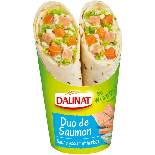 Wraps duo de saumon sauce yaourt herbes  les 2 Wraps - 190 g - DAUNAT