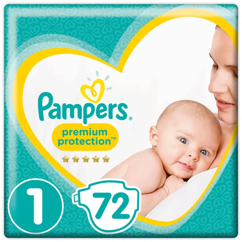 Couches bébé T1 X72 - PAMPERS
