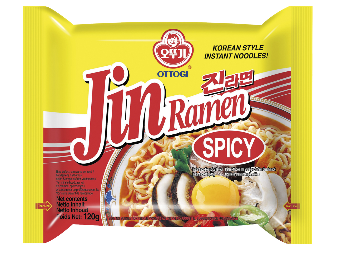 Spicy Jin Ramen Noodle Soup 120 G - Ottogi