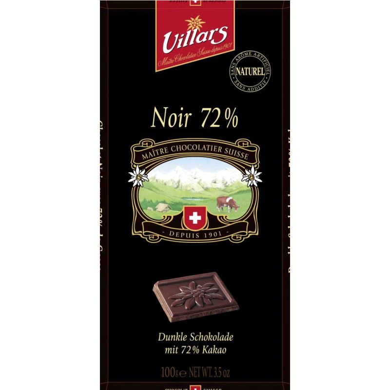 Dark chocolate bar 100g - VILLARS